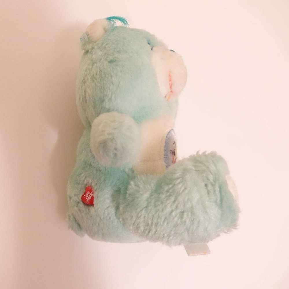 Vintage Mini Bedtime Care Bear Plush Mint Green with Moon Crest - Picture 3 of 6